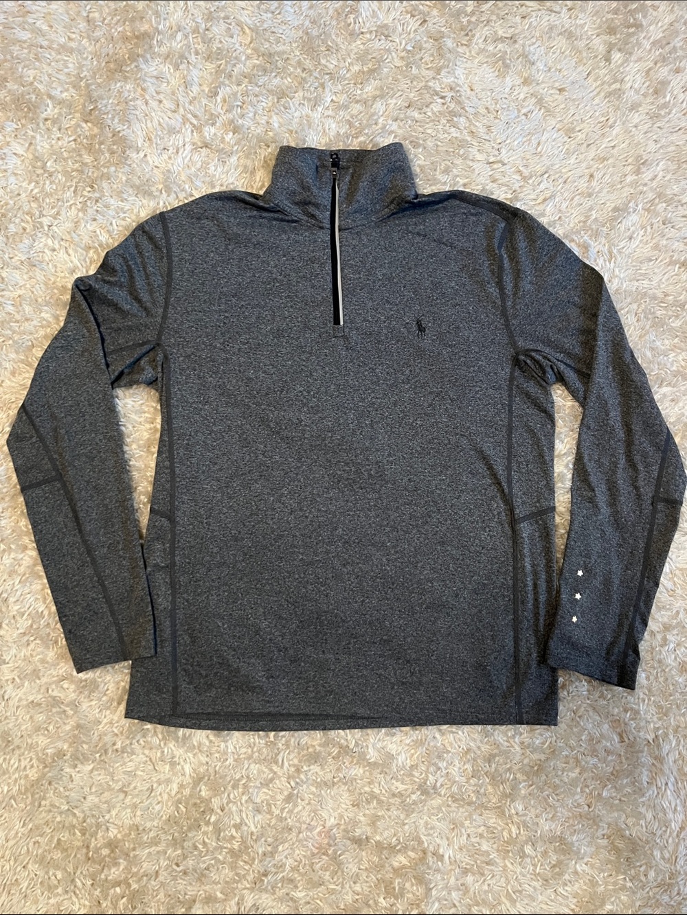 Polo by Ralph Lauren Dark Charcoal Half-Zip Performance Jacket